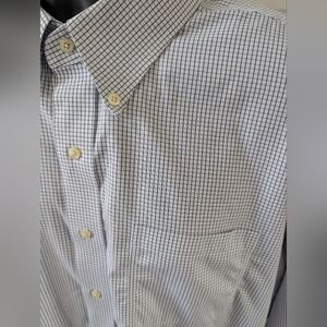 Jos. A. Bank Navy and White Grid Shirt